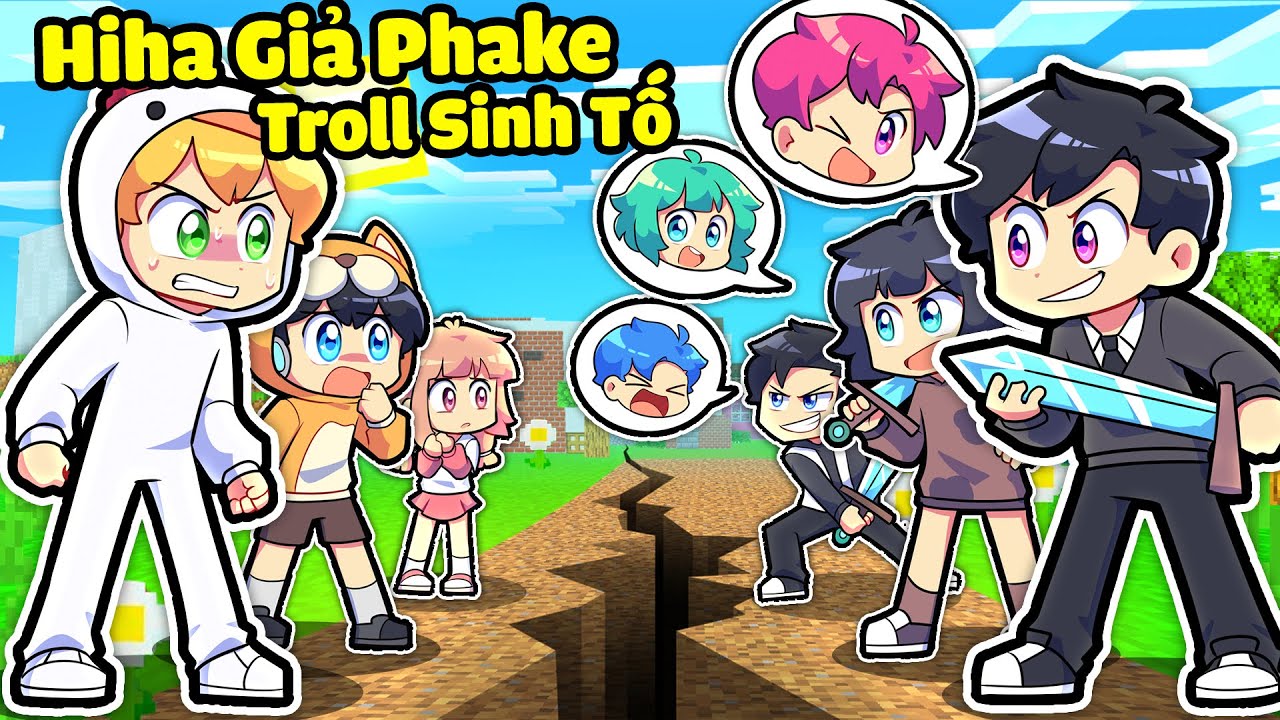 HIHA YUMMIE HUY NOOB GIẢ PHAKE THỬ LÒNG SINH TỐ TEAM TRONG MINECRAFT*HIHA TROLL SINH TỐ TEAM 🤣😎