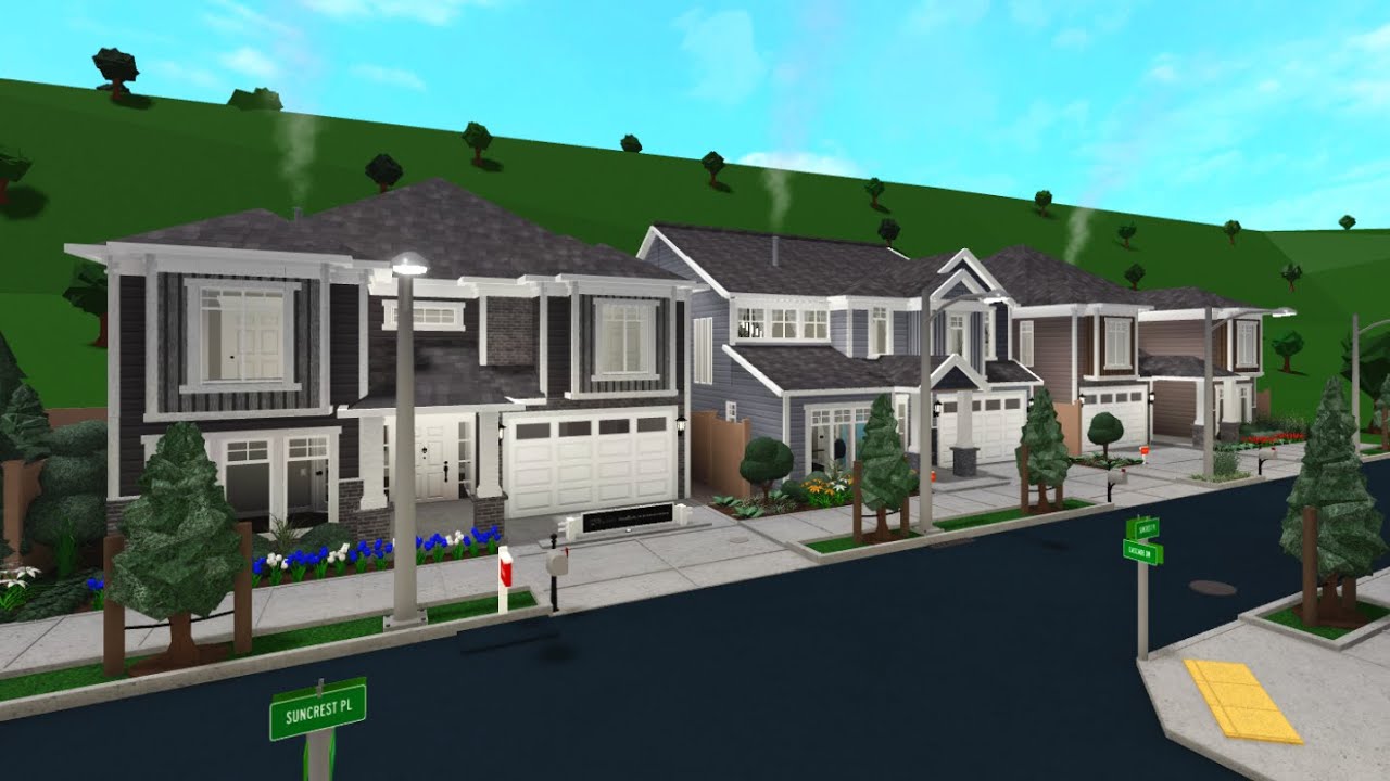 Bloxburg: Suburban Neighborhood SpeedBuild Part 1 | 1.7M