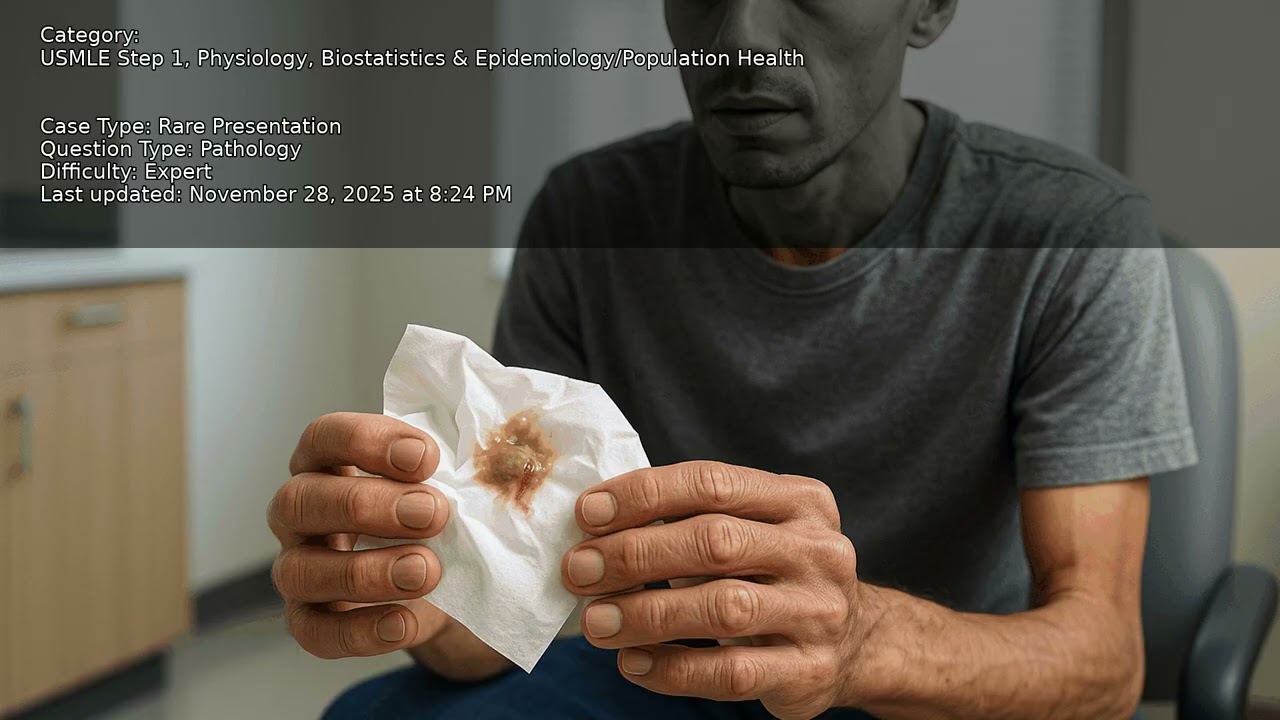 Biostatistics & Epidemiology/Population Health, Physiology, USMLE Step 1 - Full Vignette with Extend