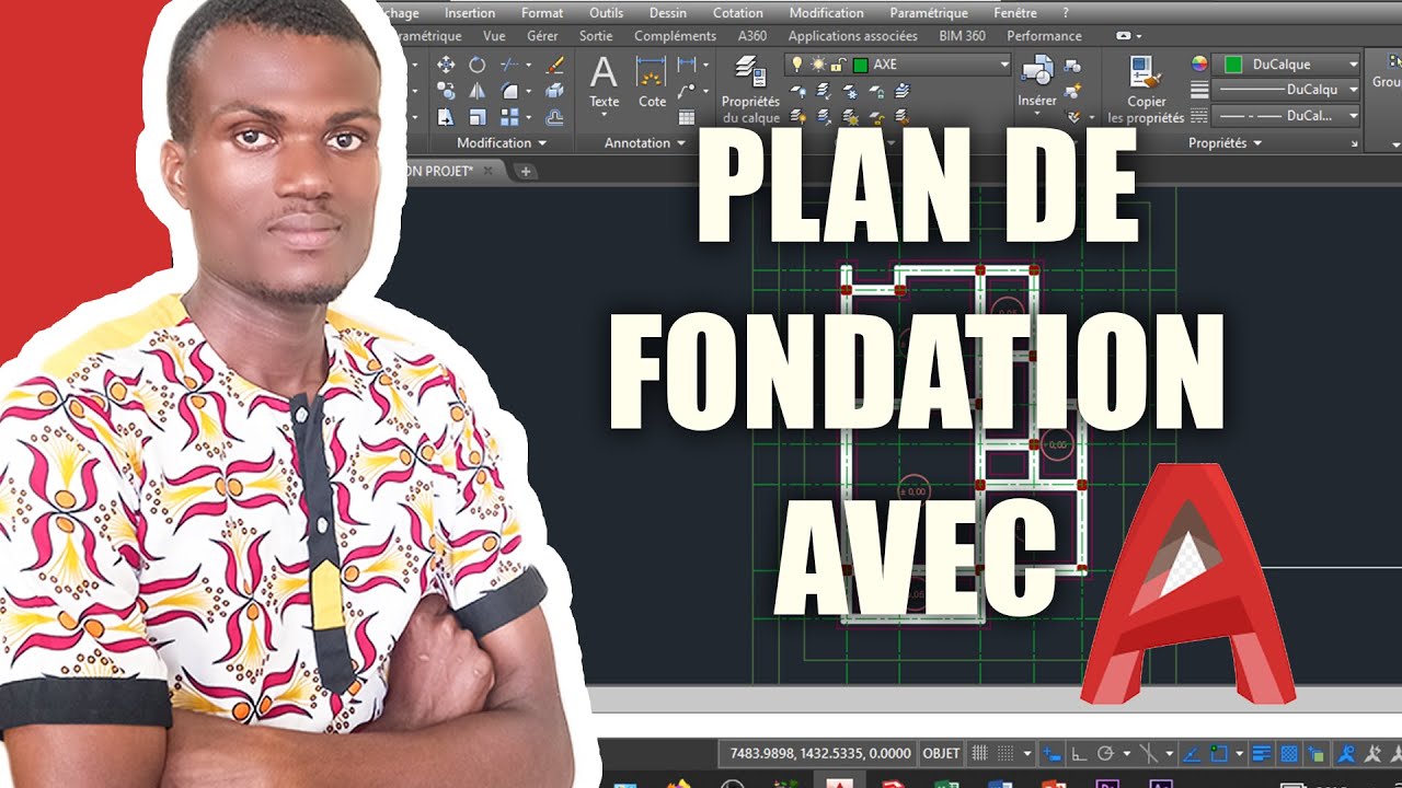 Faire un plan de fondation avec Autocad Partie 1