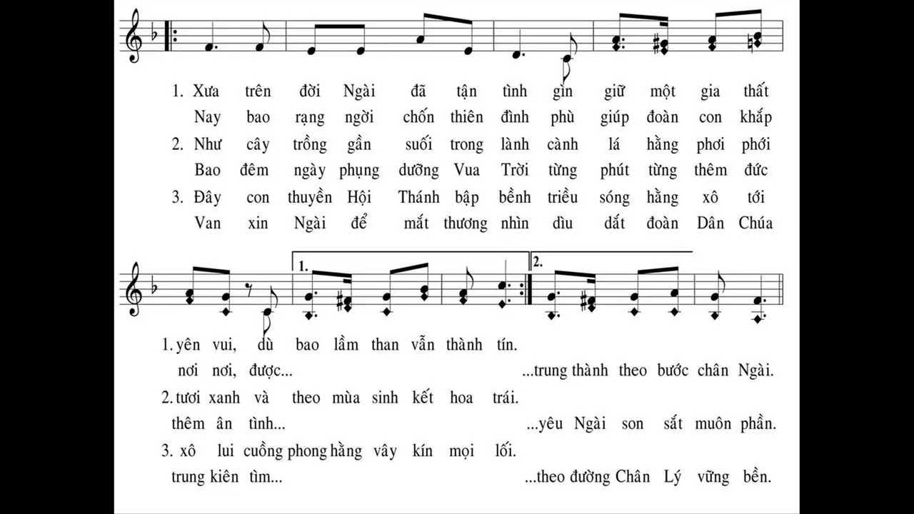 Muôn dân kết tâm tình, cùng tôn vinh Thánh Giuse  Ôi Cha nuôi Con Chúa uy linh  Xác hồn ngời sáng