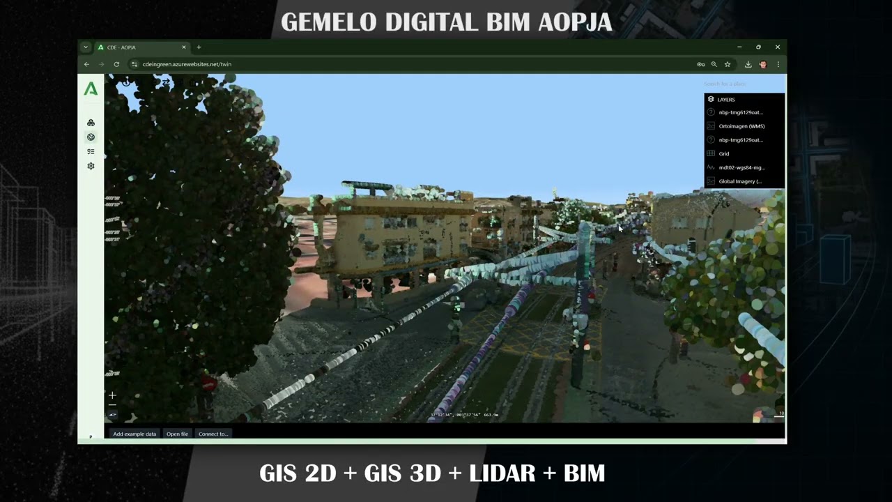 Maqueta virtual del Gemelo Digital BIM de la Agencia de obra Pública a noviembre 2025