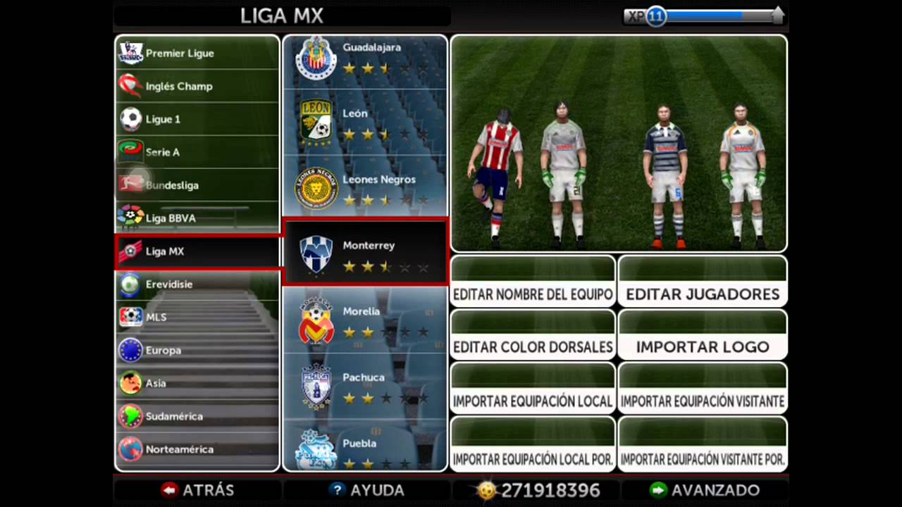 FIRTS TOUCH SOCCER 15 Crear LIGA MX FTS 14/15