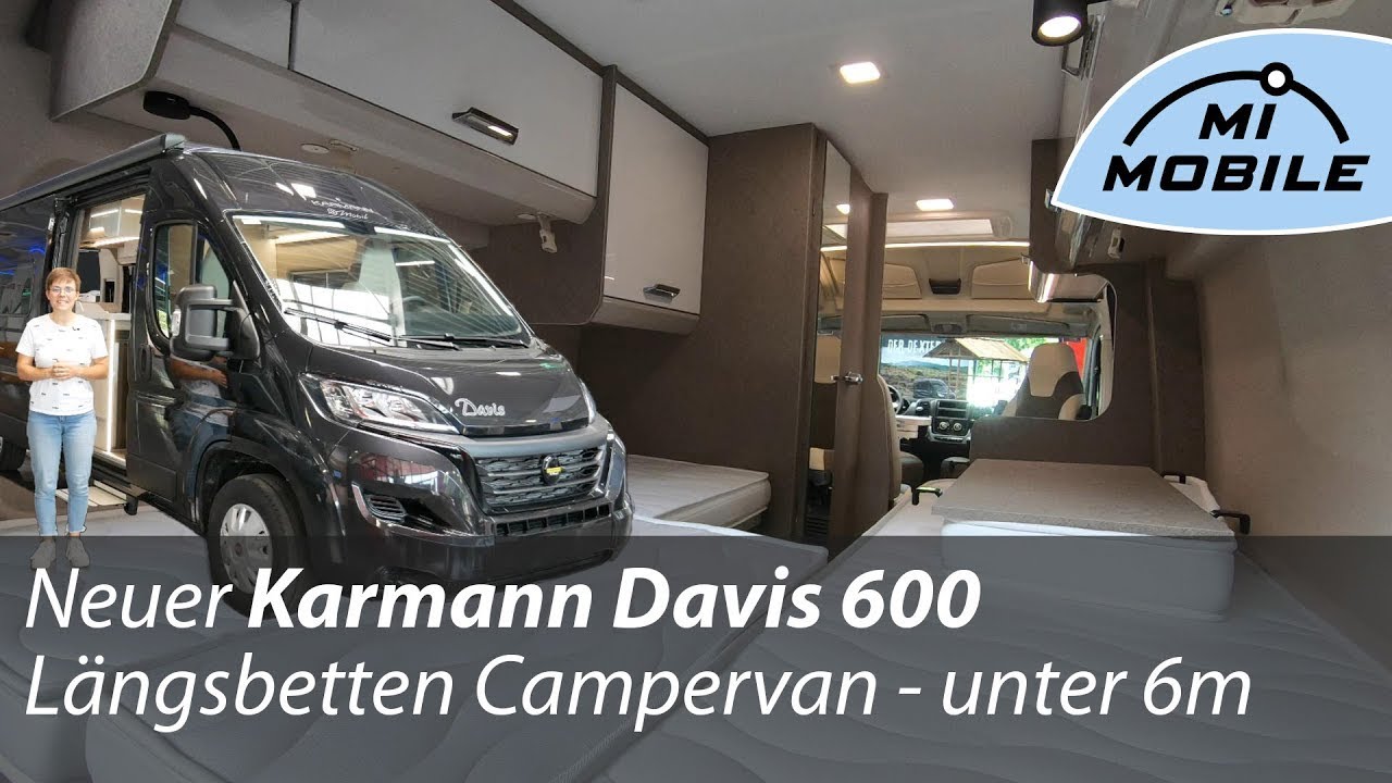Neuer Karmann Davis 600 - bester Längsbetten Campervan - unter 6 Meter | Wohnmobil |Kastenwagen