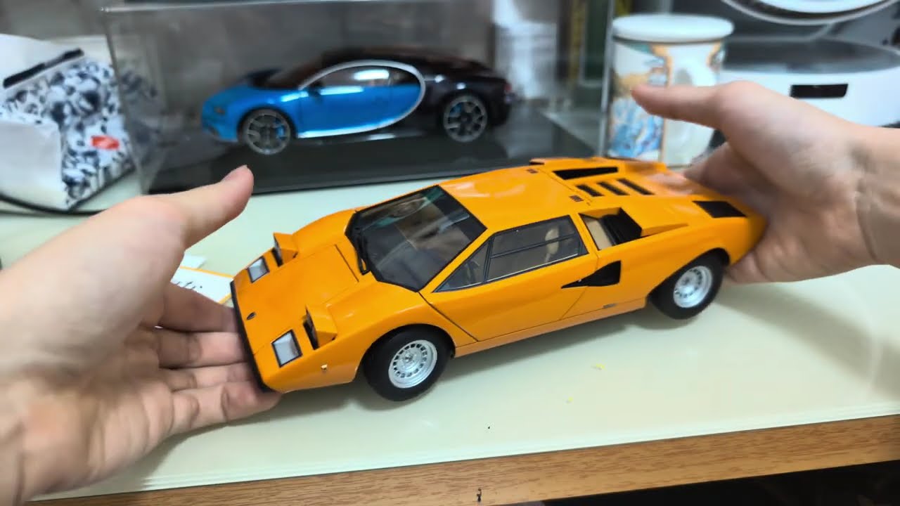 1/18 Signature edition autoart Lamborghini Countach LP400 orange diecast model car unboxing review