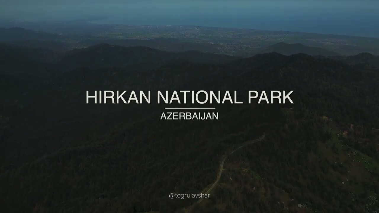 Hirkan Park in Lankaran, Azerbaijan, from a drone view 4K