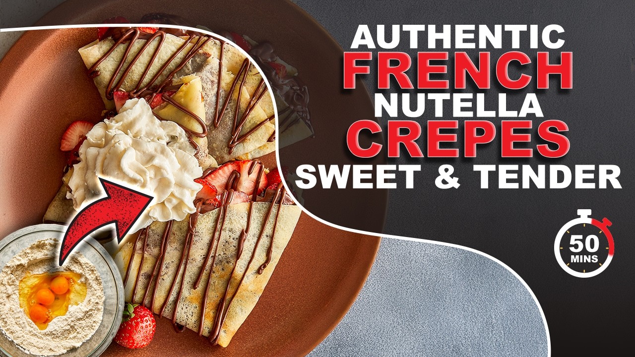 Receta: Aut&eacute;nticas crepas francesas de Nutella, dulces y tiernas.