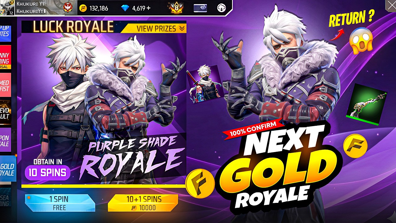 Claim Next Gold Royale + Purple Shade Bundle Return😮-  FF  NEW EVENT TODAY