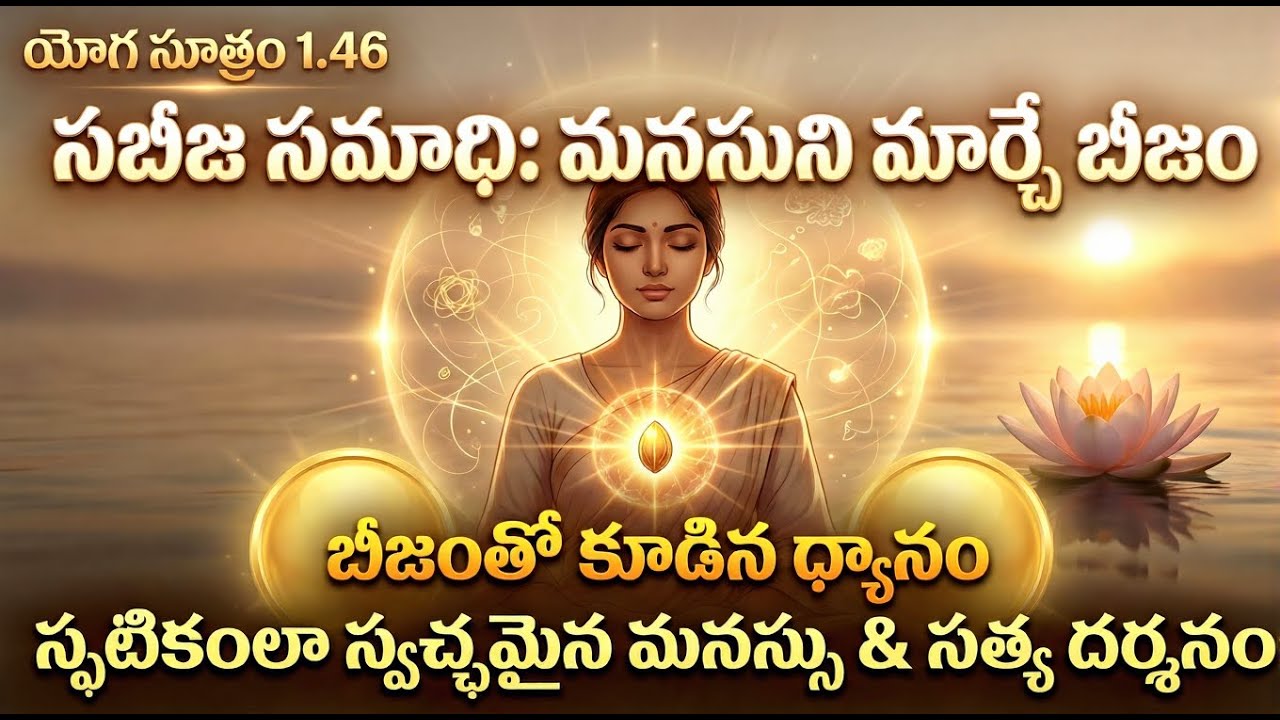 46. సబీజ సమాధి అంటే ఏమిటి? | Patanjali Yoga Sutra 1.46