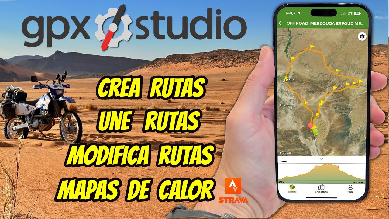 Tutorial GPX Studio: Unir dos rutas. Crear ruta. Modificar Tracks. Mapas de calor Strava