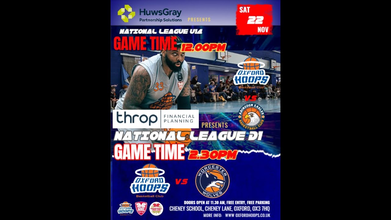 OXFORD HOOPS vs WORCESTER WOLVES NBL D1 22 11 25