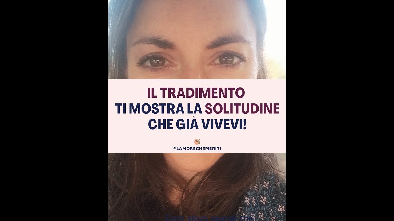 Il TRADIMENTO ti mostra la SOLITUDINE che già vivevi!🔻🔺