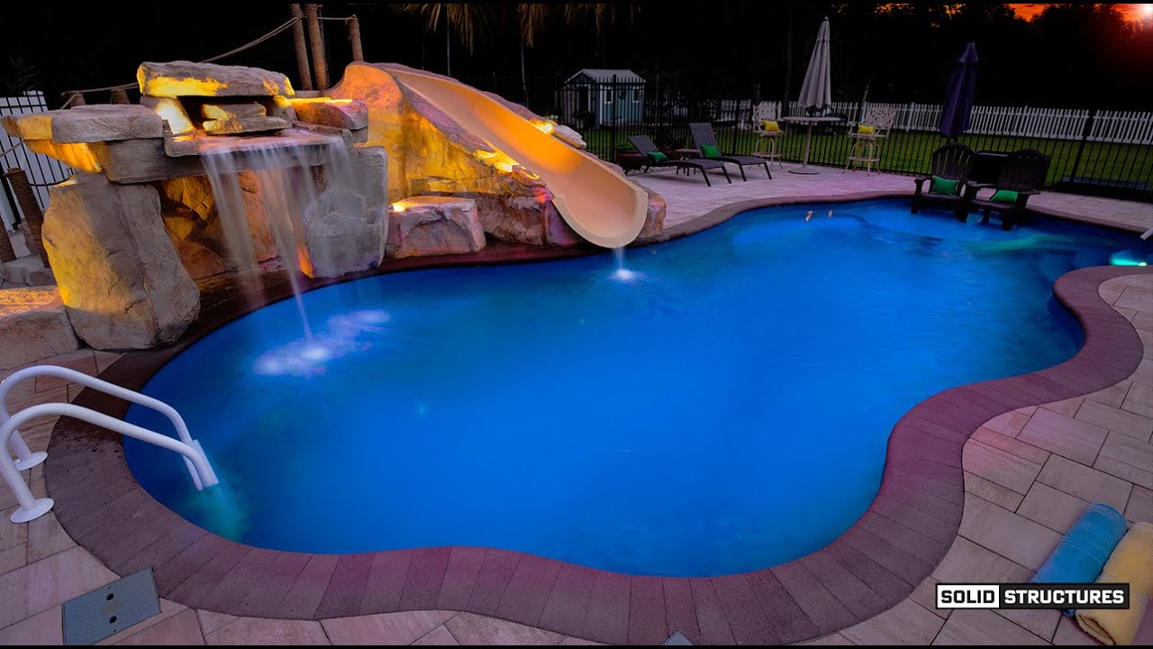 Timelapse Solid Structures construction of a Thursday Pool and custom Groto