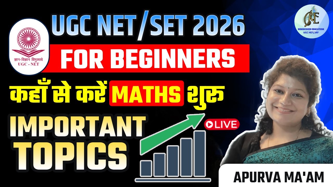 UGC NET/SET 2026 Maths for Beginners | कहाँ से करें शुरुआत? | Maths Important Topics | Apurva Ma’am