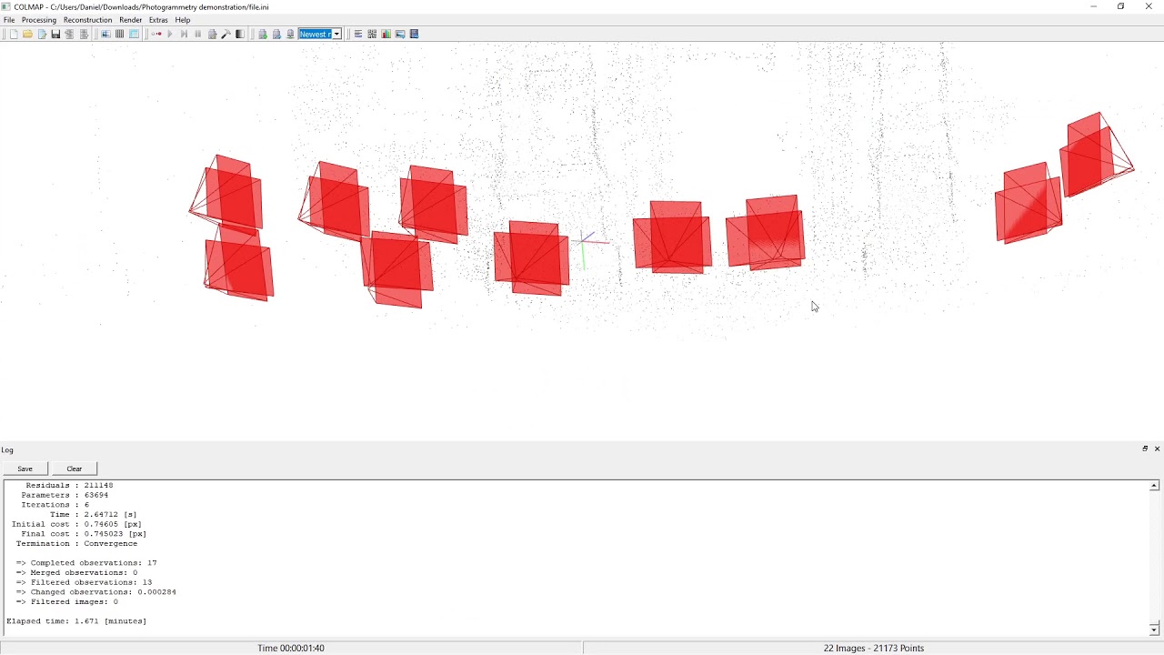 COLMAP demonstration (2021-01-24)