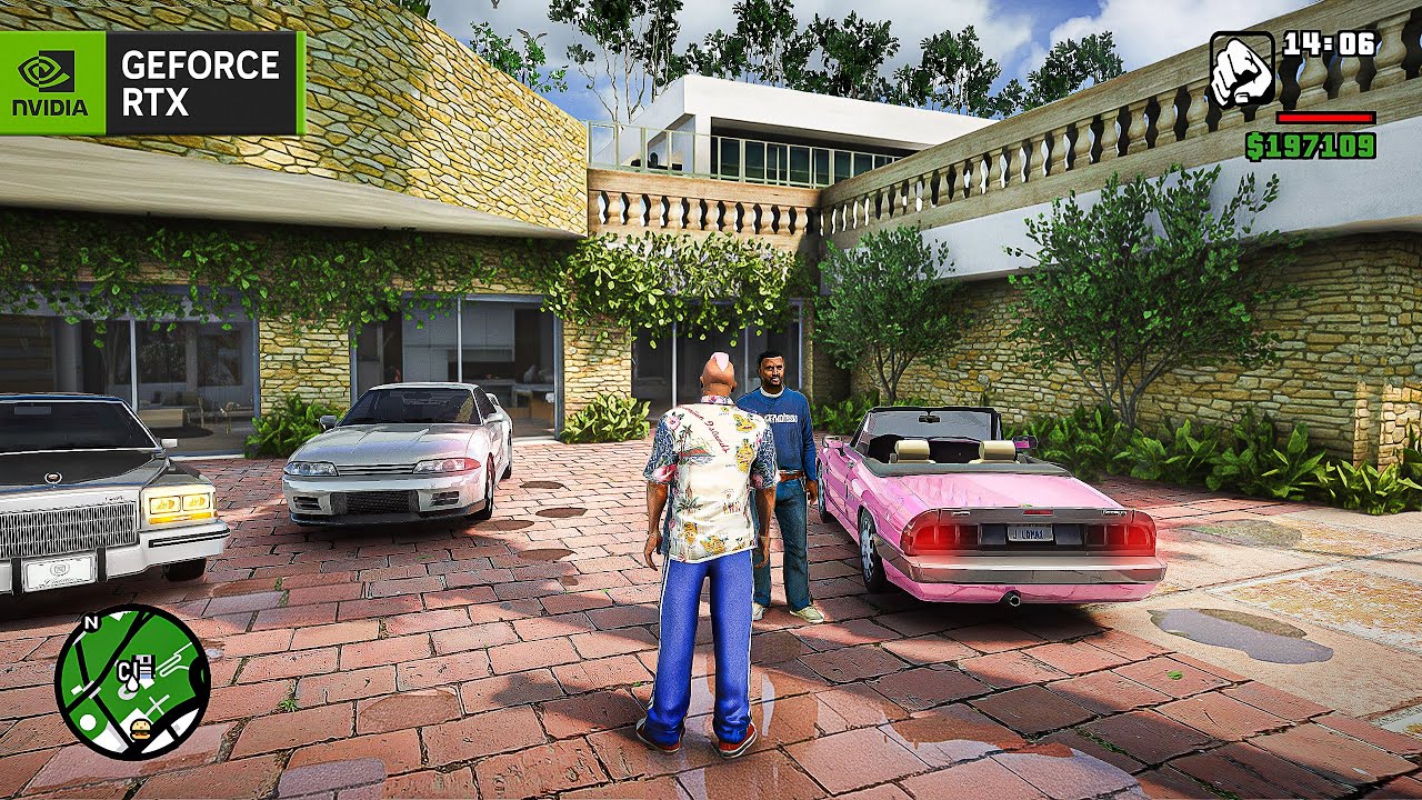 Видео игрового процесса миссии «Дом в холмах» в GTA San Andreas Remake на RTX 5090 в разрешении 4...