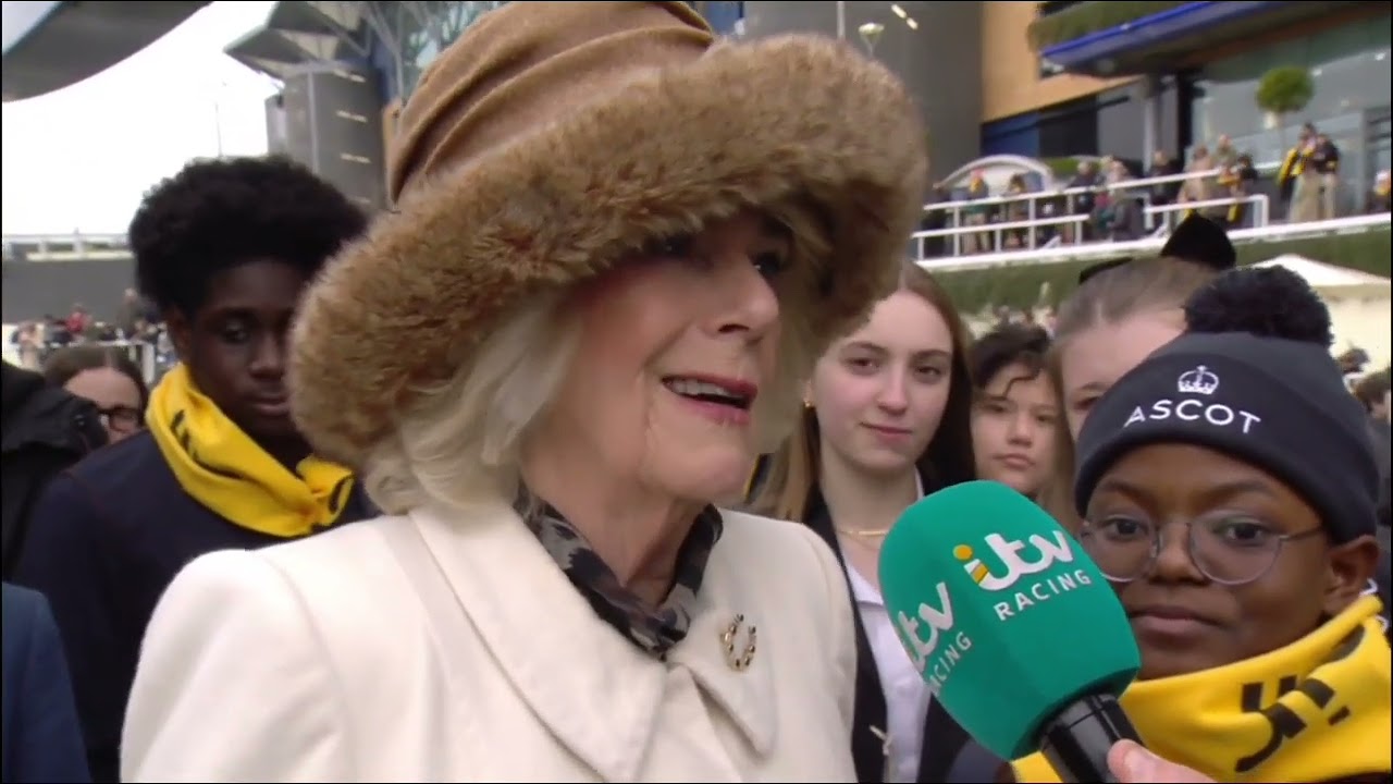 Queen Camilla speaks with ITV Racing • Ebony Horse Club • Ascot