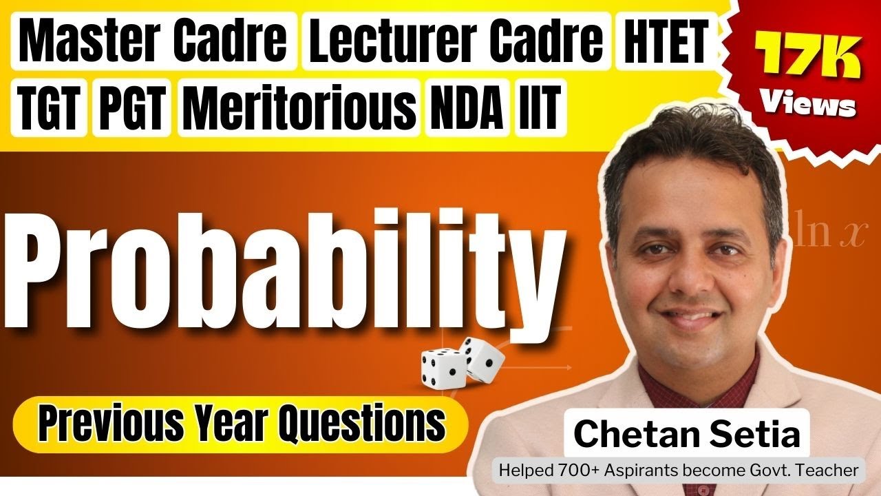 Master Cadre 2023 | Probability | Chaten Setia | Master Cadre Maths Best Online Coaching Classes
