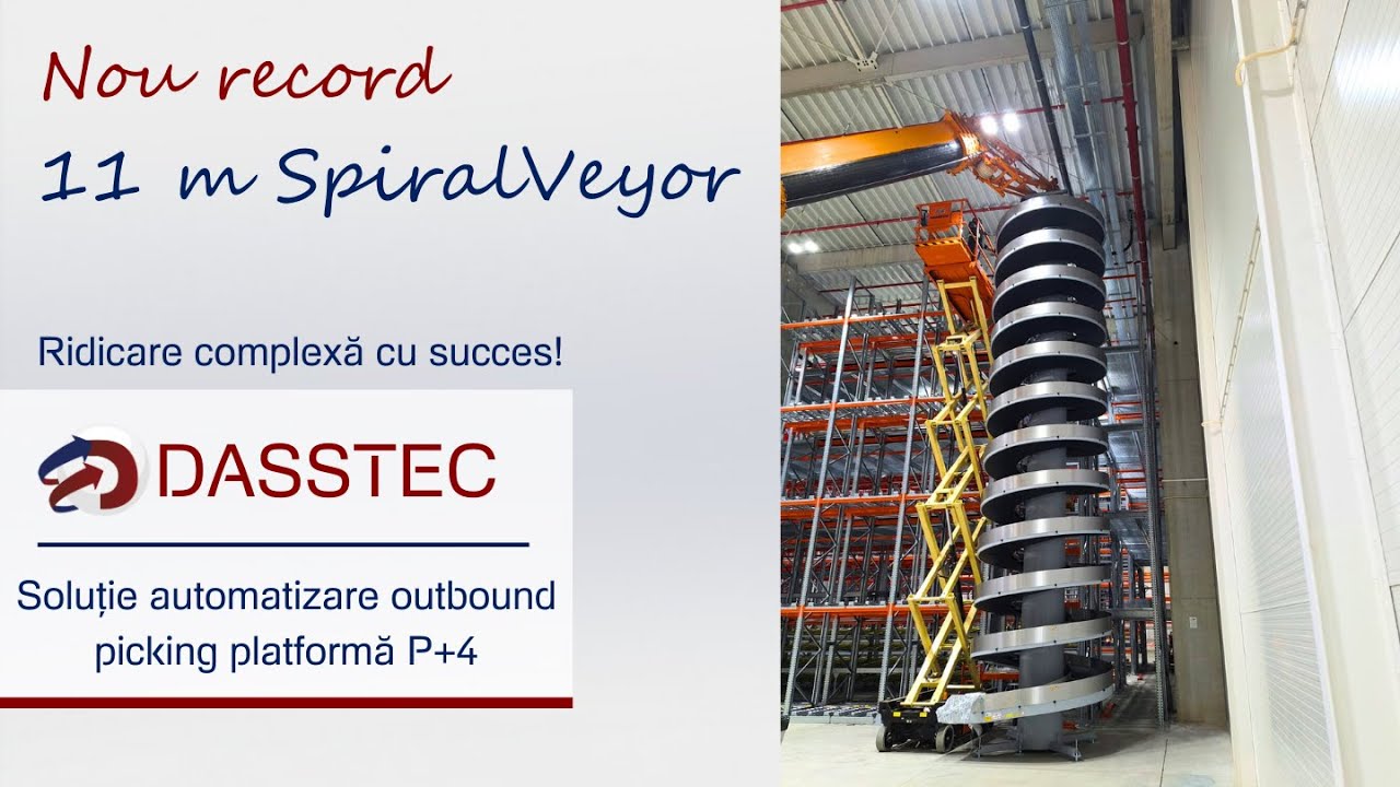 Cea mai înaltă spirală integrată de Dasstec. 💯Nou record! 11 m SpiralVeyor!