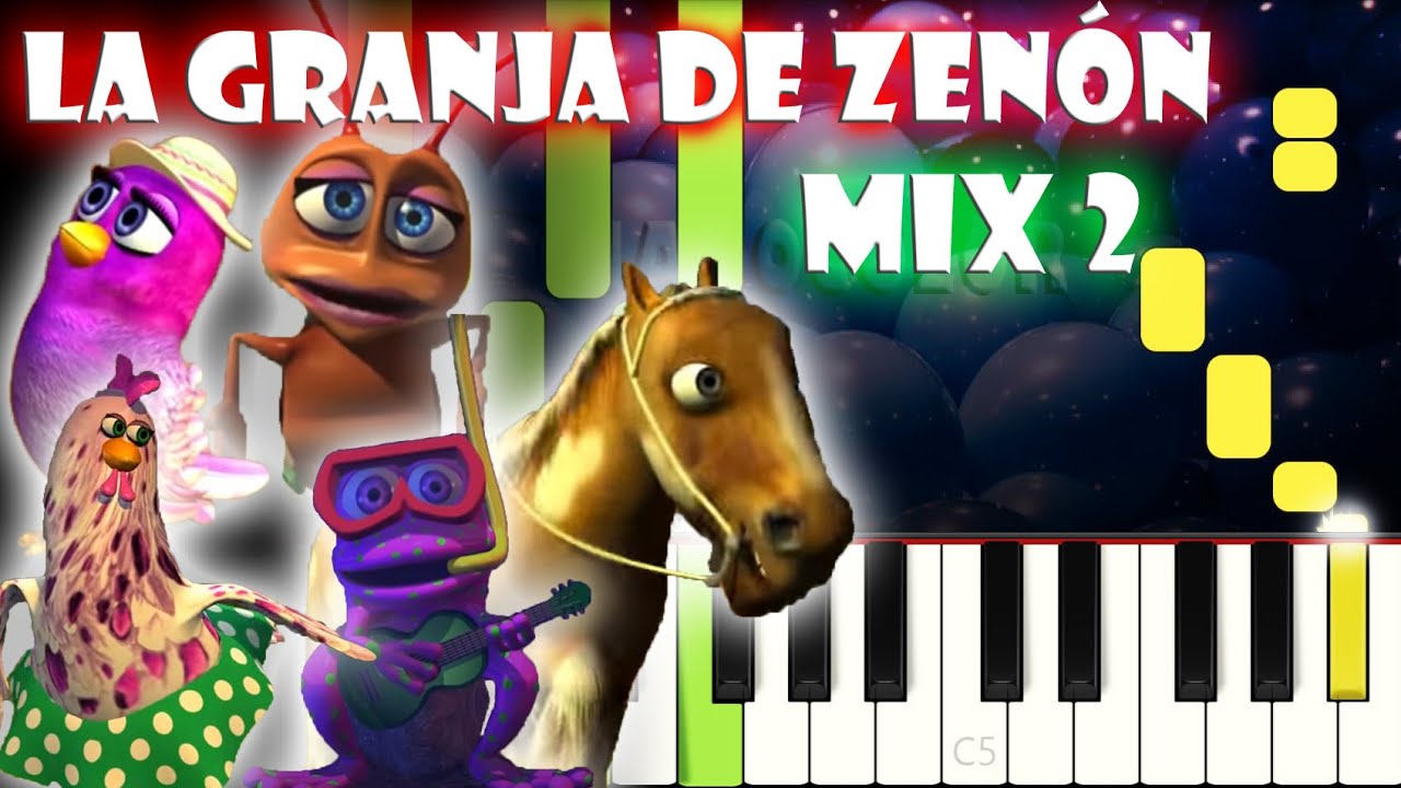 La granja de Zenón - Mix 2 | Piano cover | Tutorial | Karaoke