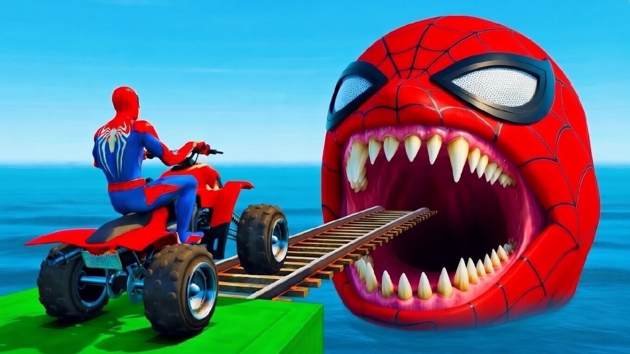 الرجل العنكبوت انقاذ باتمان Spider-Man Rescue batman vs iron man vs venom funny Game GTA 5 superhero