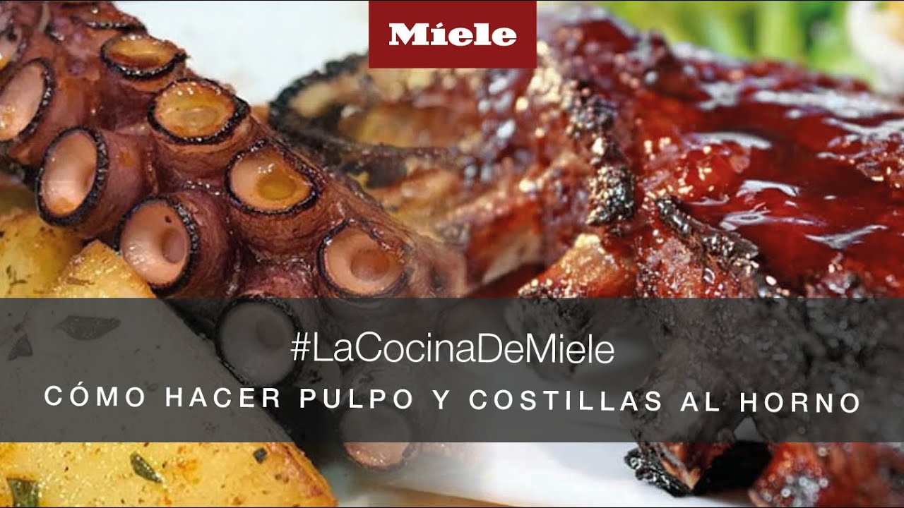 Pulpo asado a la cerveza  y costillas de cerdo - Curso de cocina en directo | Miele