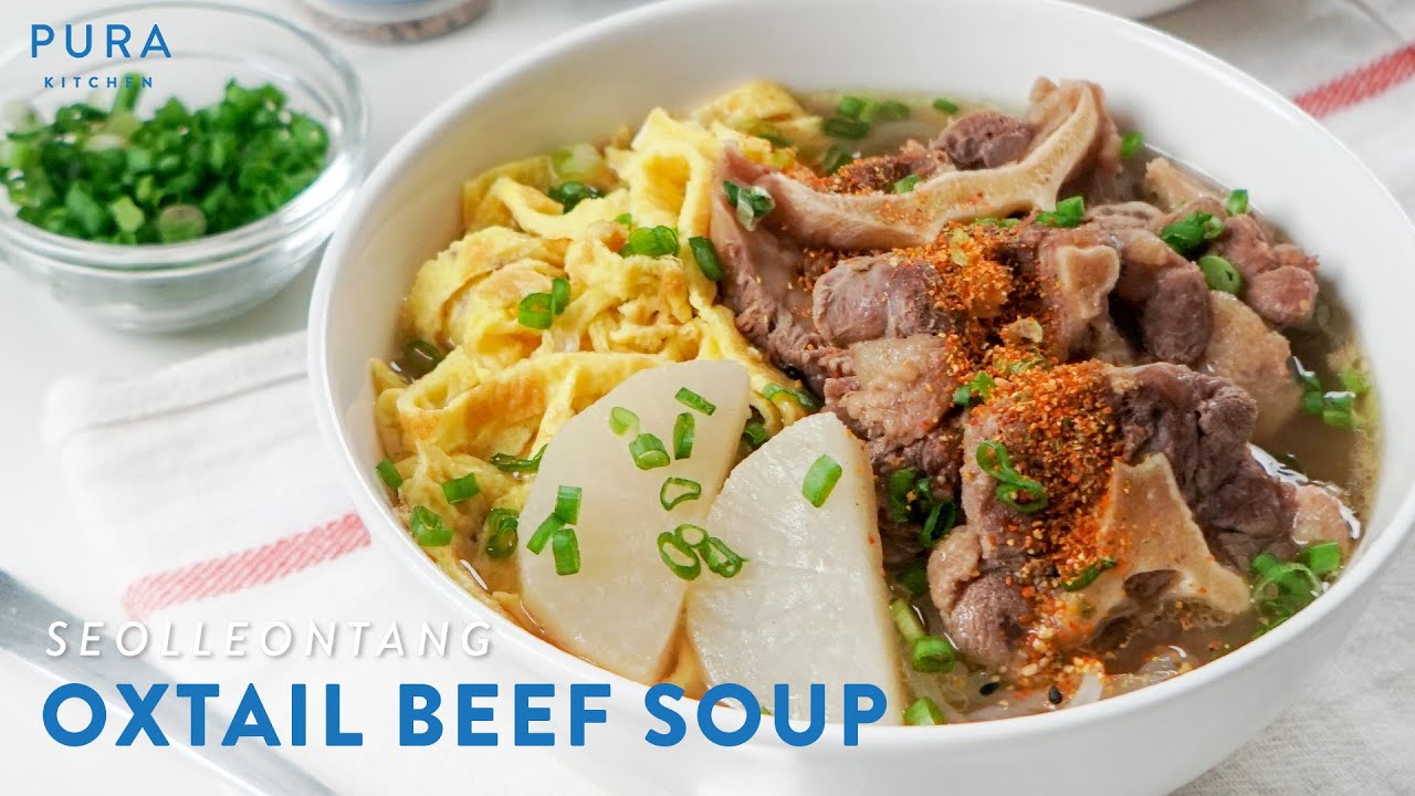 Empuk, Lembut, Kuah Segar Kaya Nutrisi! Sop Buntut Sapi Ala Korea TERENAK | Korean Oxtail Beef Soup