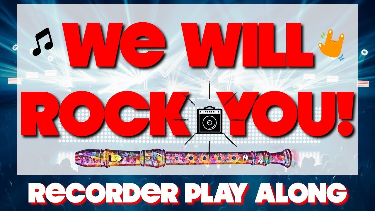 Recorder Play Along Pop Song: We Will Rock You! | Recorder Listening Game Included!