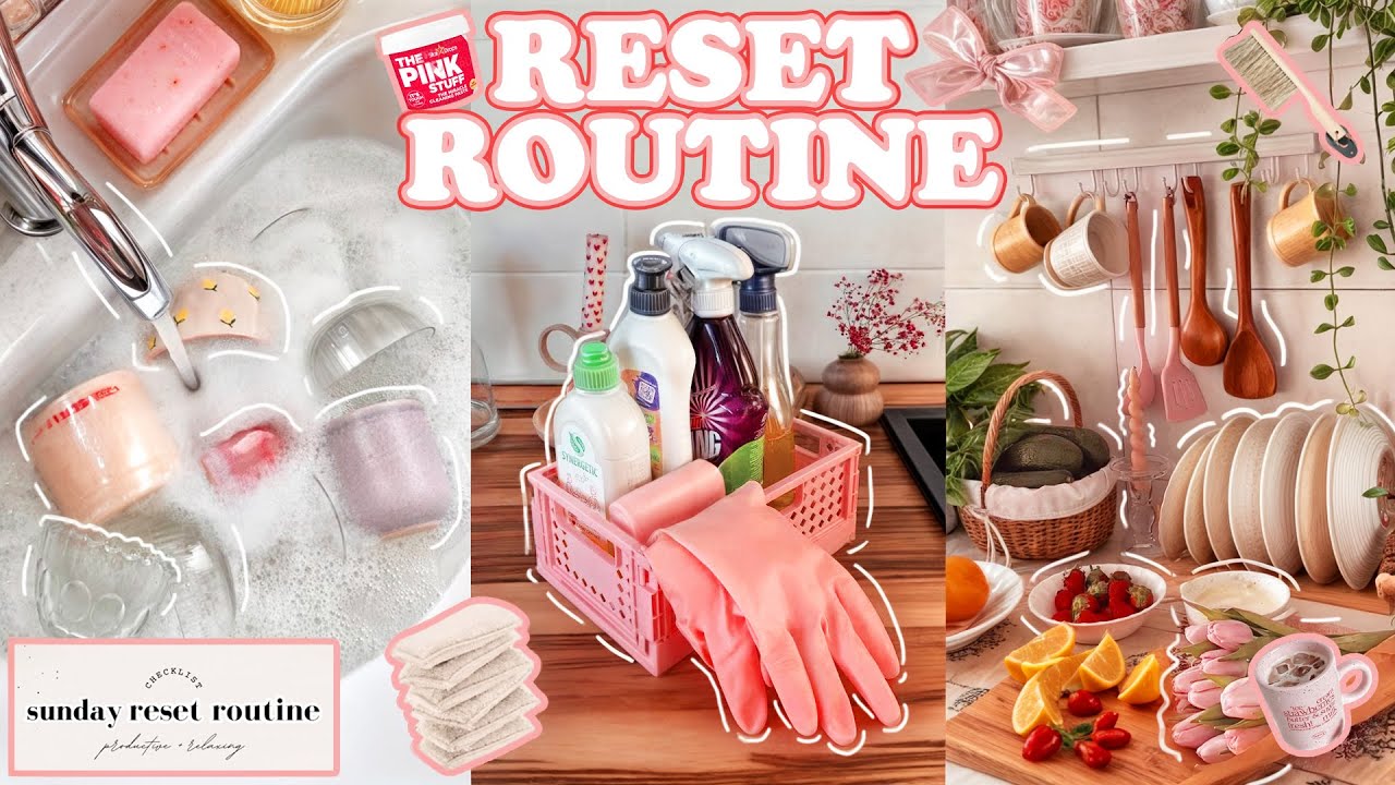 SUNDAY RESET ROUTINE 🧹 | SLOW deep cleaning, productive day