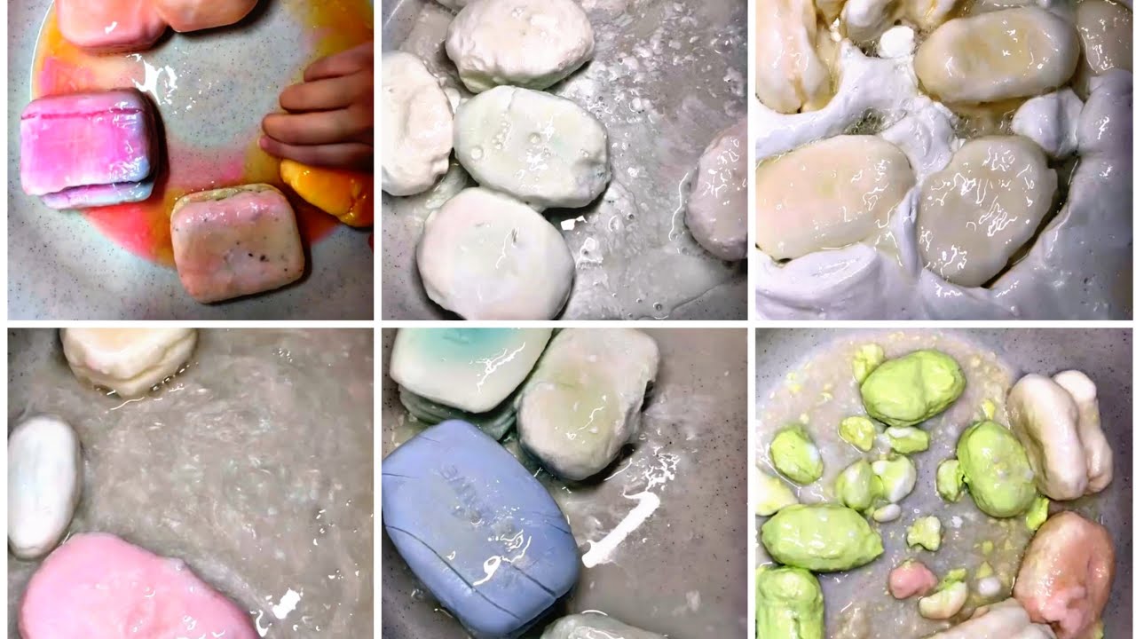 Soaked soap compilation ASMR #asmr #viral #soakedsoap #mushysoap