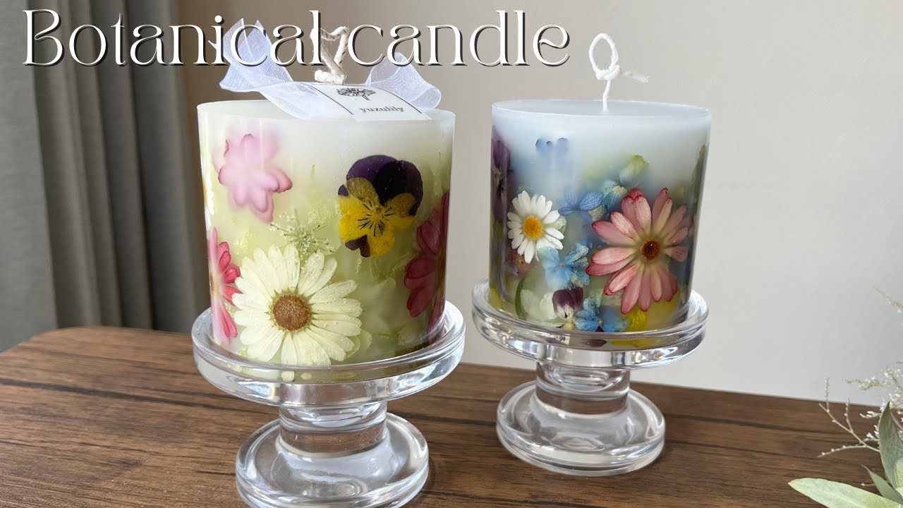 🕯【DIY Vlog】ソイワックスが入ったボタニカルキャンドル作り/作業風景/Soy in botanical candle making/work scenery