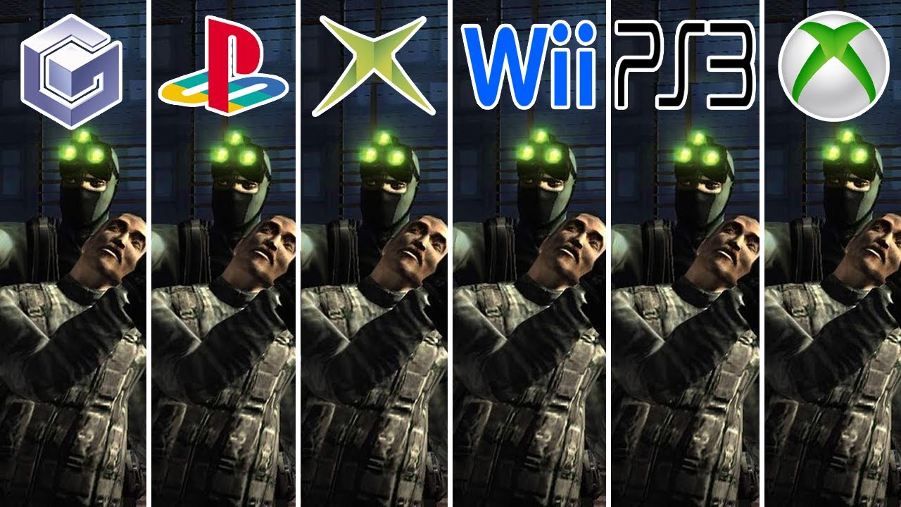 Tom Clancy's Splinter Cell Double Agent (2006) Gamecube vs PS2 vs XBOX vs Wii vs PS3 vs XBOX 360
