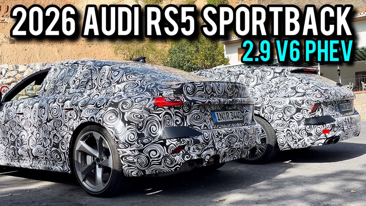 SPIED 2026 AUDI RS5 SPORTBACK! (*V6 PHEV 600HP*)