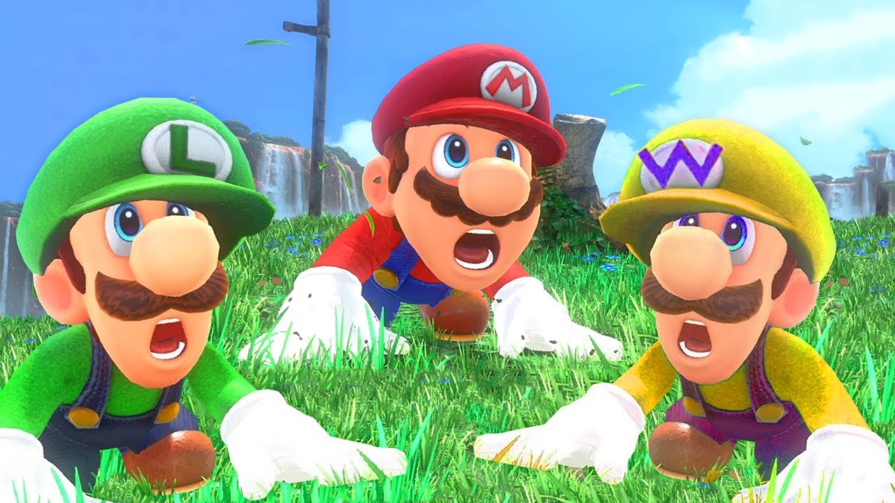 Super Mario Odyssey Online - 3 Players Multiplayer Co-Op Walkthrough Part 1 Gameplay - Multi Moons!