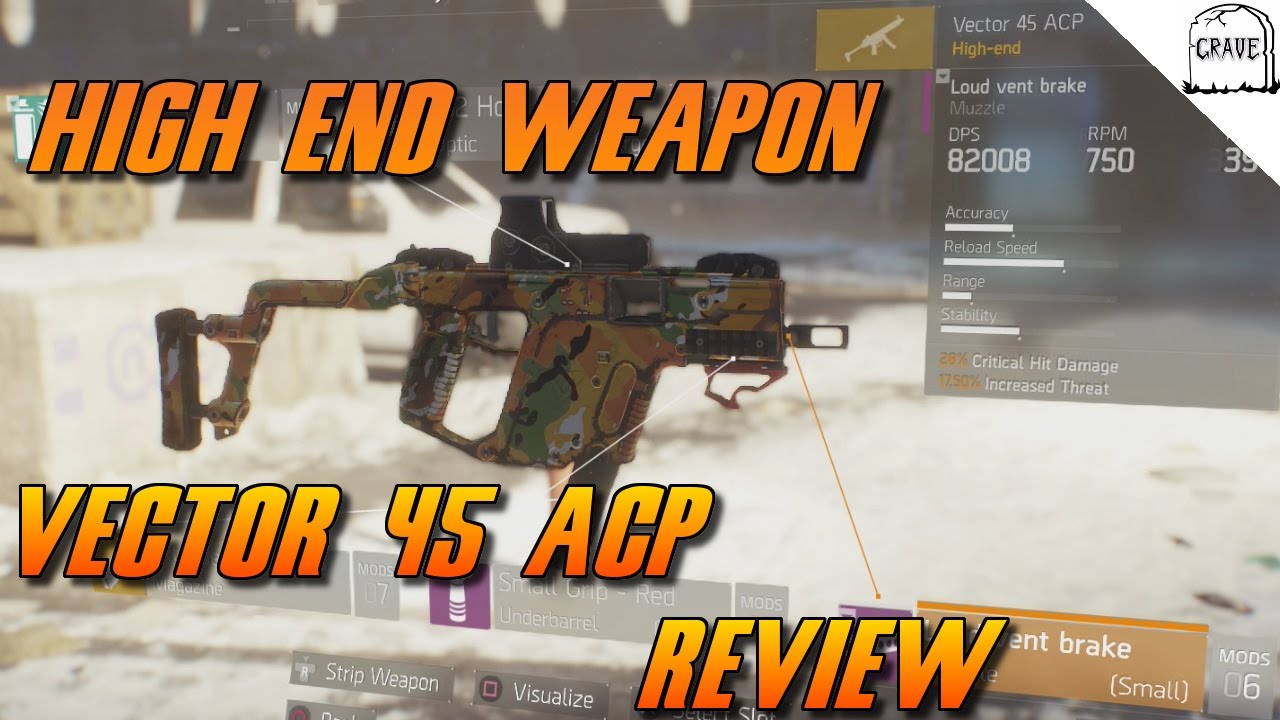 Обзор высококлассного оружия The Division Vector 45 ACP