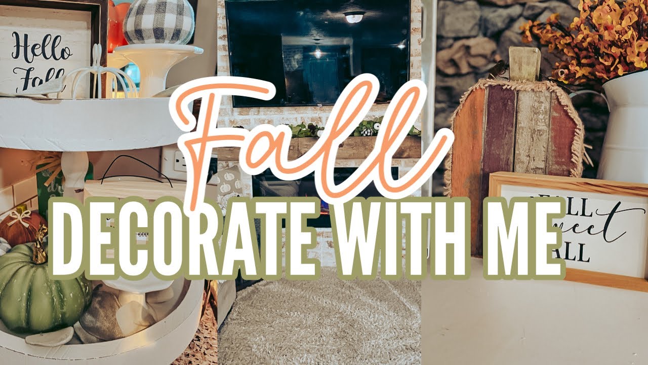 🍁 SINGLE WIDE MOBILE HOME | Fall Clean & Decorate w/me | FARMHOUSE FALL DECOR ON A BUDGET