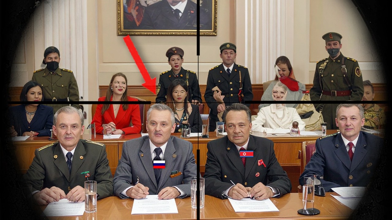 Снайпер вошёл в комнату генералов, где они проводили обсуждение, и выследил их всех