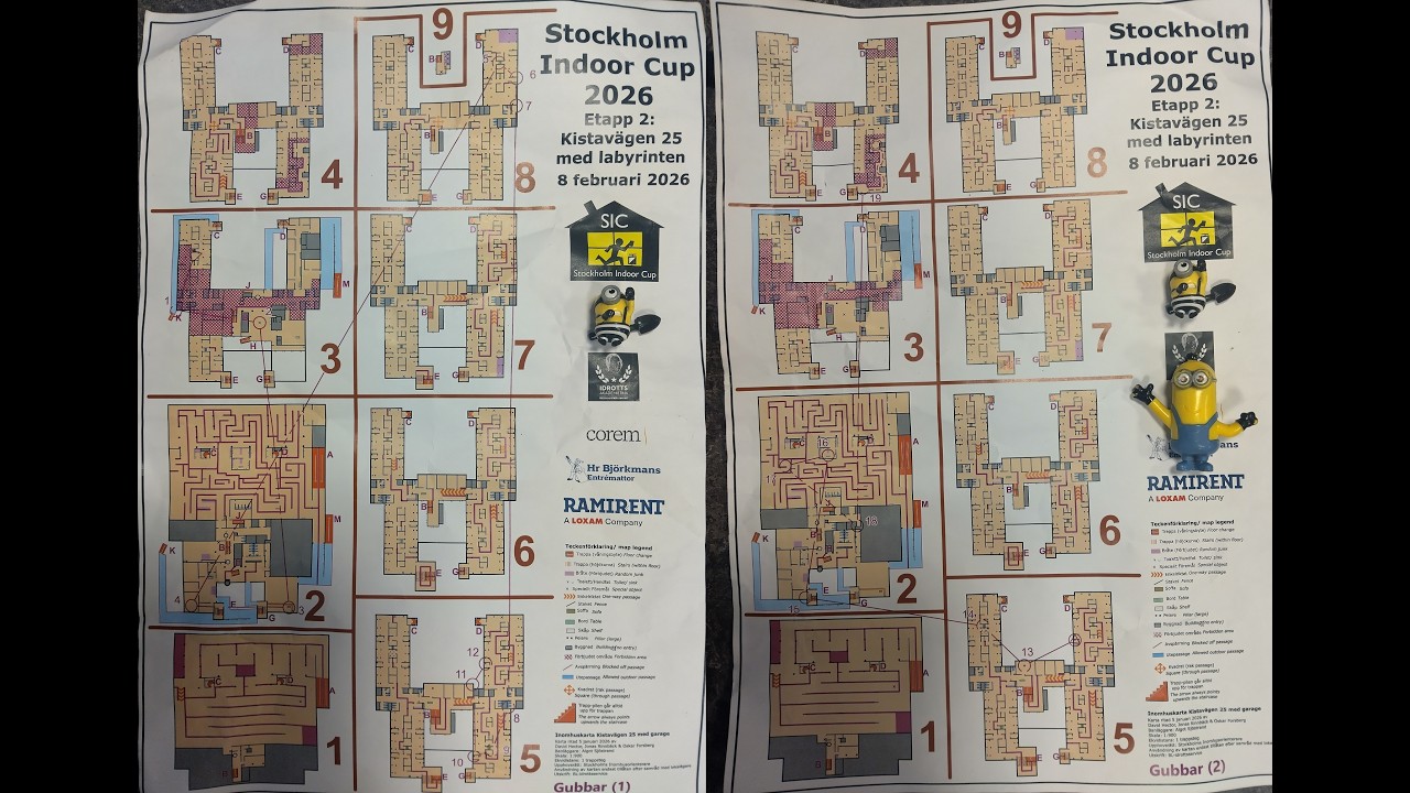 Stockholm Indoor Cup 2026, indoor orienteering at Kistavägen 25, Kista Etapp 2 8 February 2026