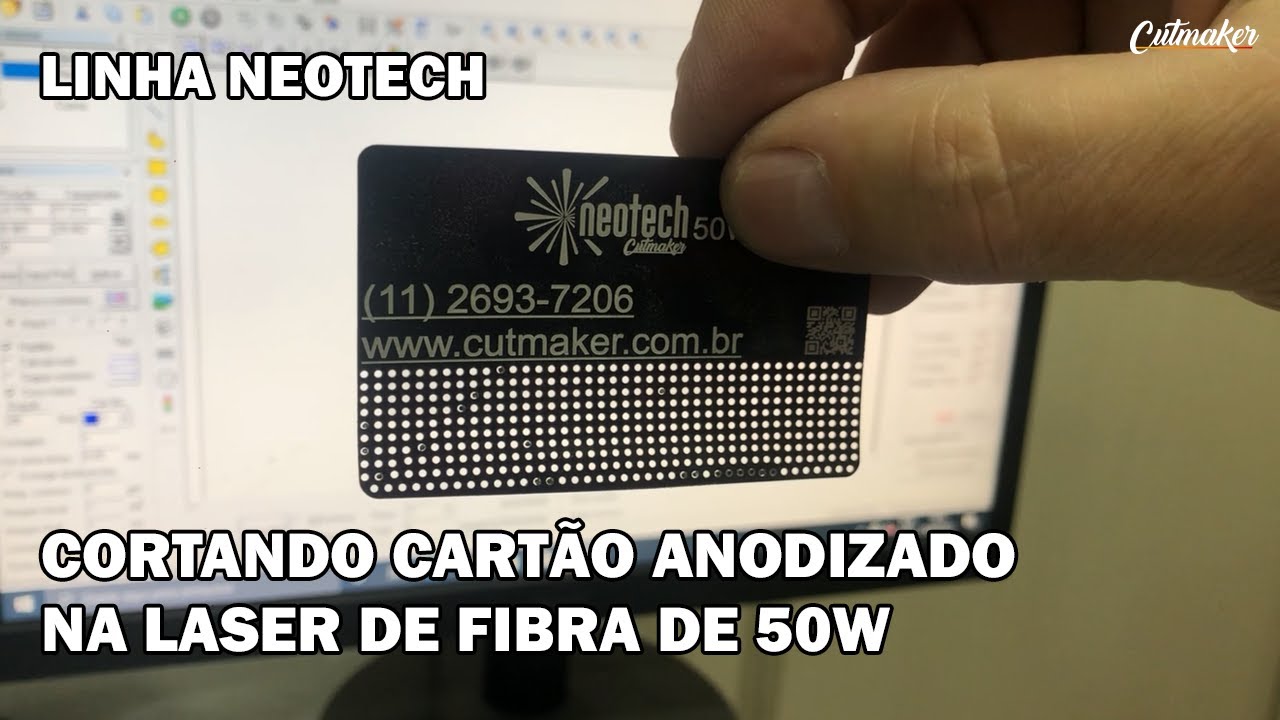 Cortando Cartão Anodizado na Laser de Fibra de 50W | Linha Neotech | Cutmaker
