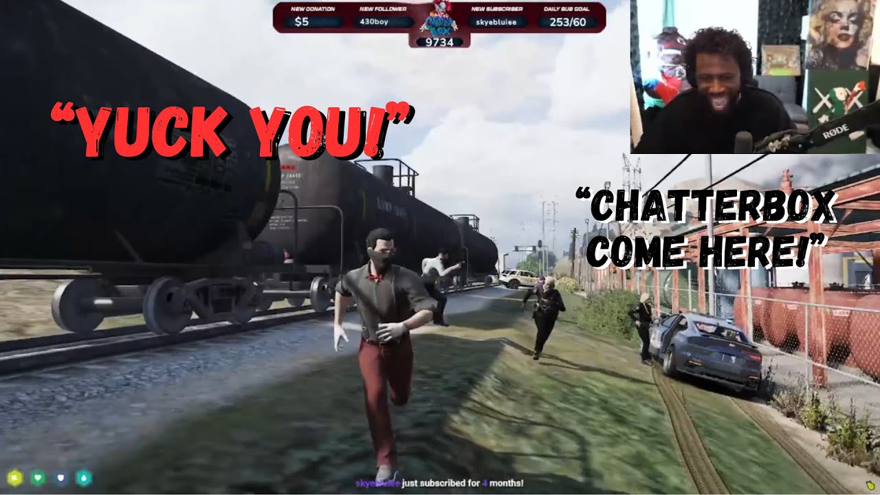 Chatterbox' and Kirk's INSANE Chase with 20 COPS | NOPIXEL 4.0 GTA RP
