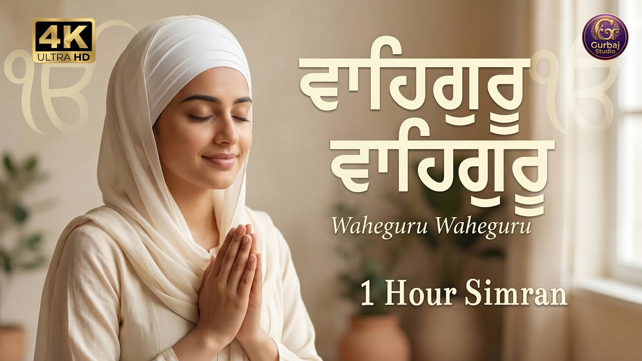 Waheguru Simran | ਵਾਹਿਗੁਰੂ ਸਿਮਰਨ | Peaceful Naam Jaap for Mind & Soul | Gurbaj Studio
