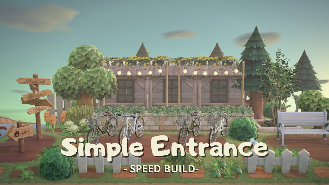 Simplicity Entrance - Speed Build - No Terraforming No Custom Designs - Animal Crossing New Horizons