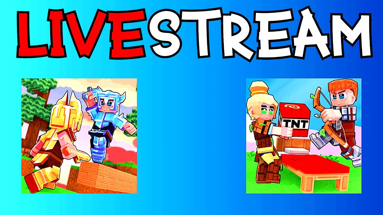 I Played Bed Wars & Sky Wars With VIEWERS… It Got INSANE