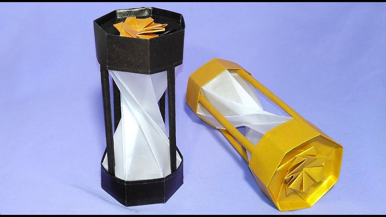 Origami HOURGLASS. Origami room decor. Ideas for birthday gifts and room decorations.