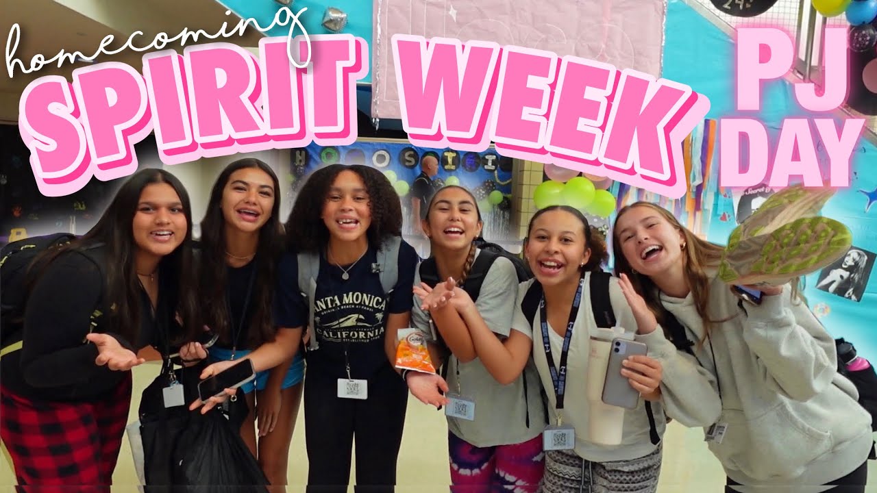 HOMECOMING SPIRIT WEEK 🪩🎊| PAJAMA DAY | DAY ONE
