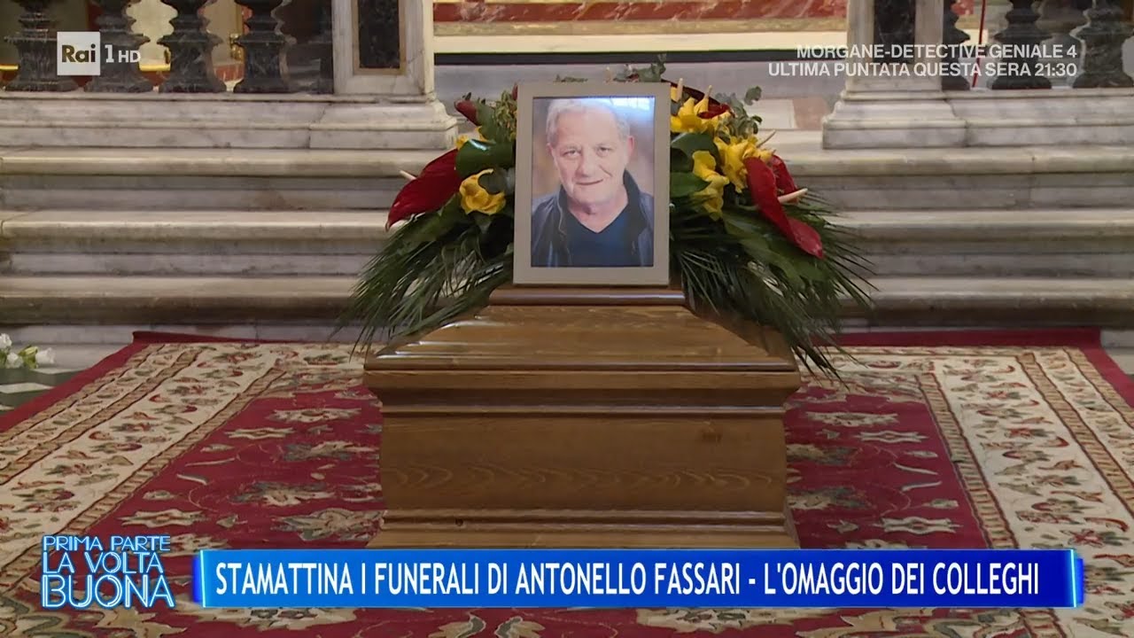 Stamattina i funerali di Antonello Fassari - L'omaggio dei colleghi - La Volta Buona 08/04/2025
