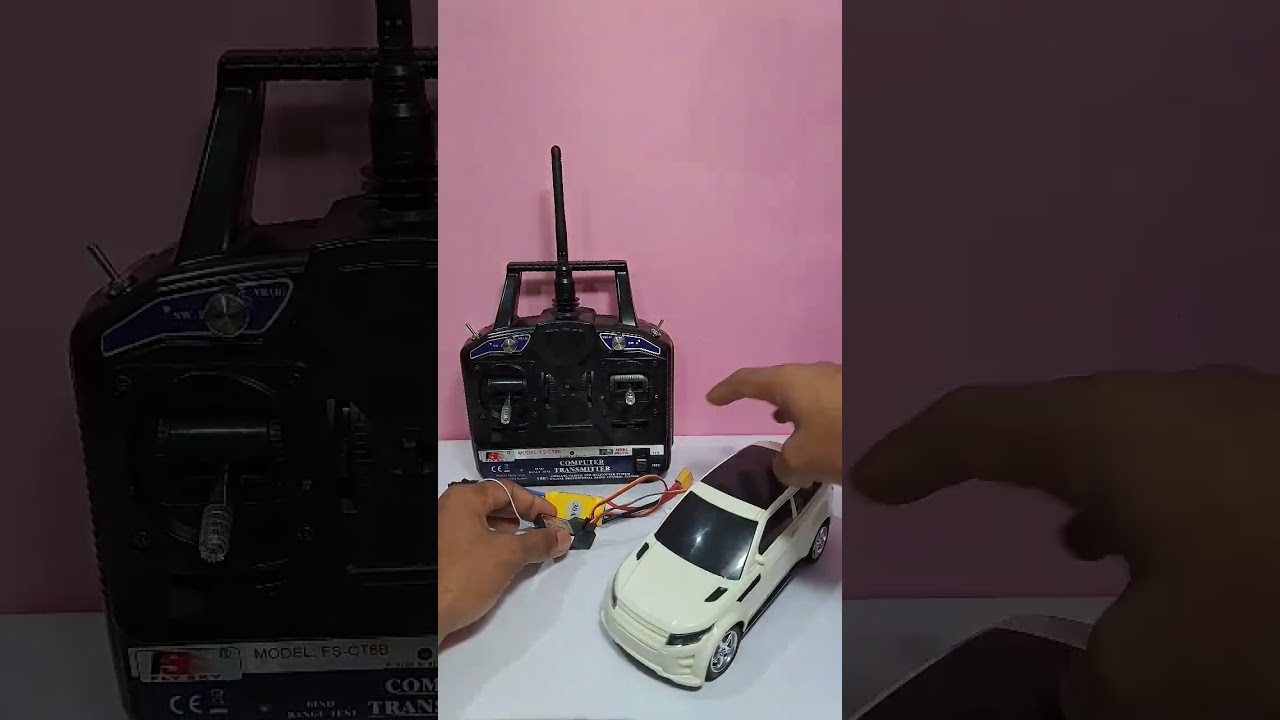 DIY hobby Remote Control car connecting to fs ct6b transmitter & receiver #hobby #rccar #diy #shorts