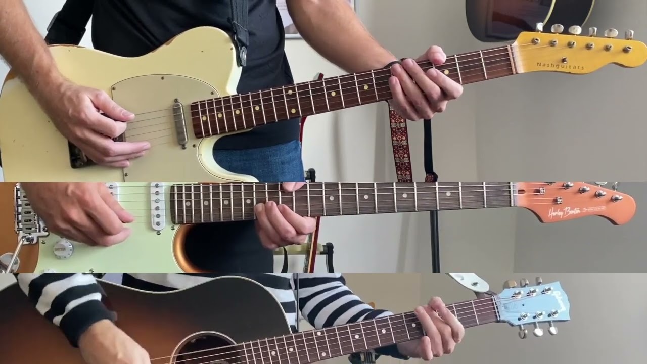 Radiohead - paranoid android guitar cover (Thom, Greenwood and Ed)