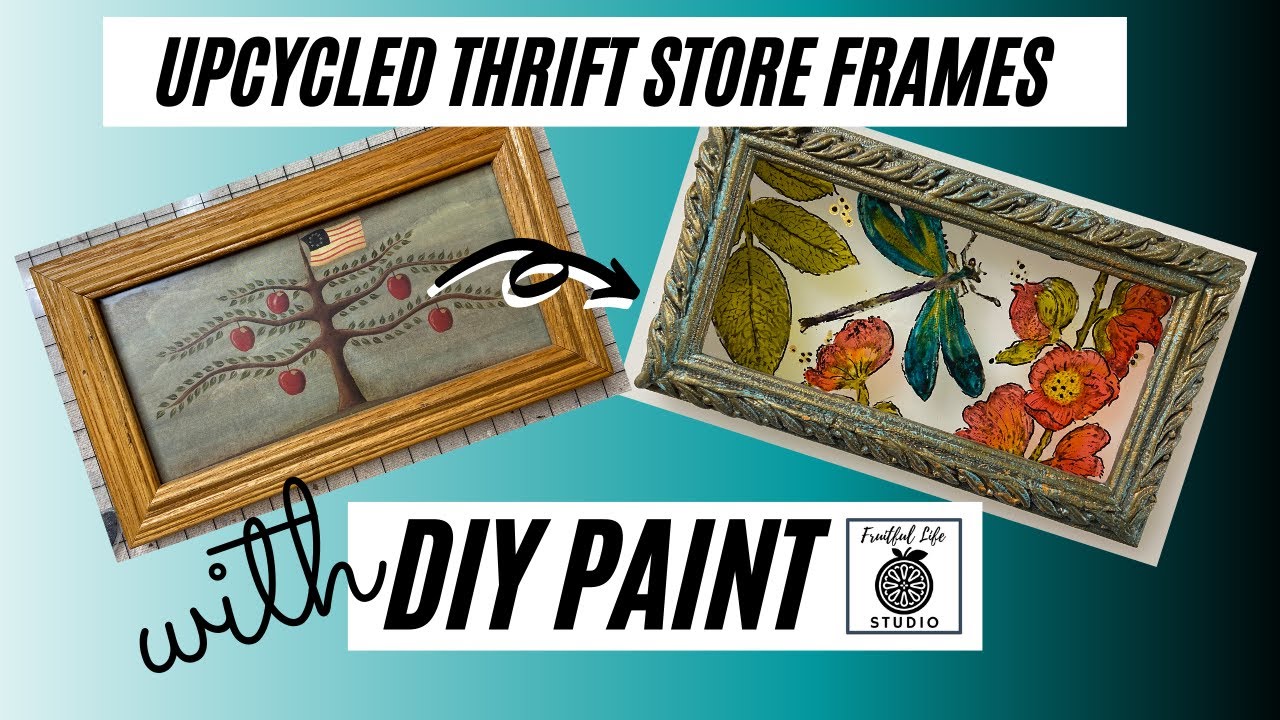 Upcycled Thrift Store Frames with DIY Paint by Rhonda Church Finfrock of Fruitful Life Studios