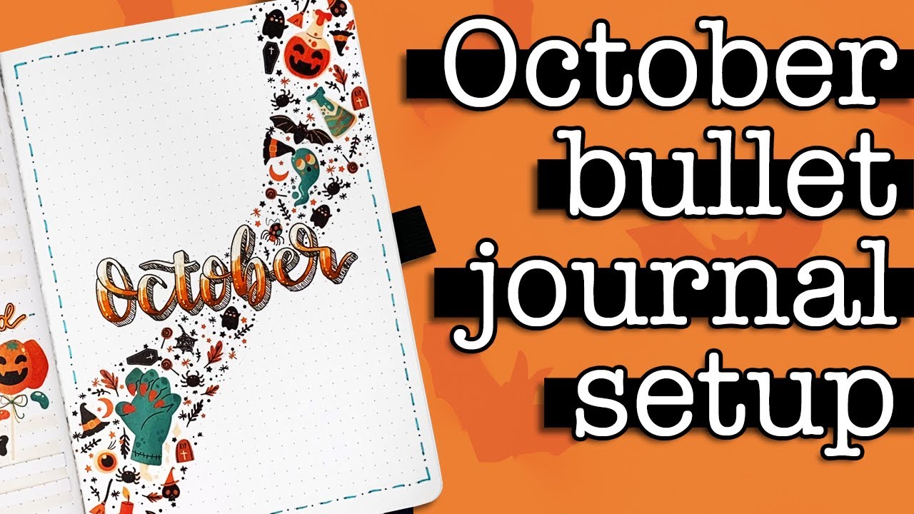 October Bullet Journal Setup 💜 Halloween theme
